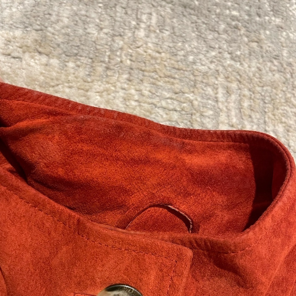 Marshall Field’s Vintage Suede Leather Jacket Women’s Size 10 Rust Color 🍁 - Picture 8 of 12